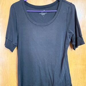 J. Jill Blue Fitted Short Sleeve T-Shirt